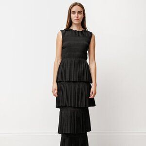 Totême Aramon Tiered Maxi Dress Black (M)